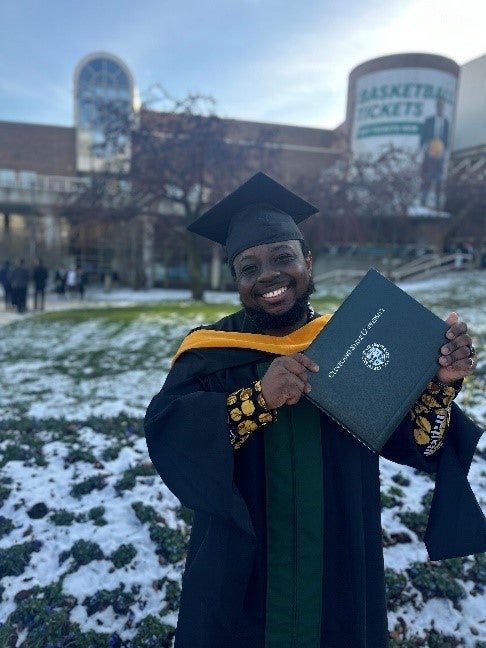 Recent MS Physics Graduate, Isaac Oppong Yeboah, and new PhD Material Science & Engineering student at University of Houston