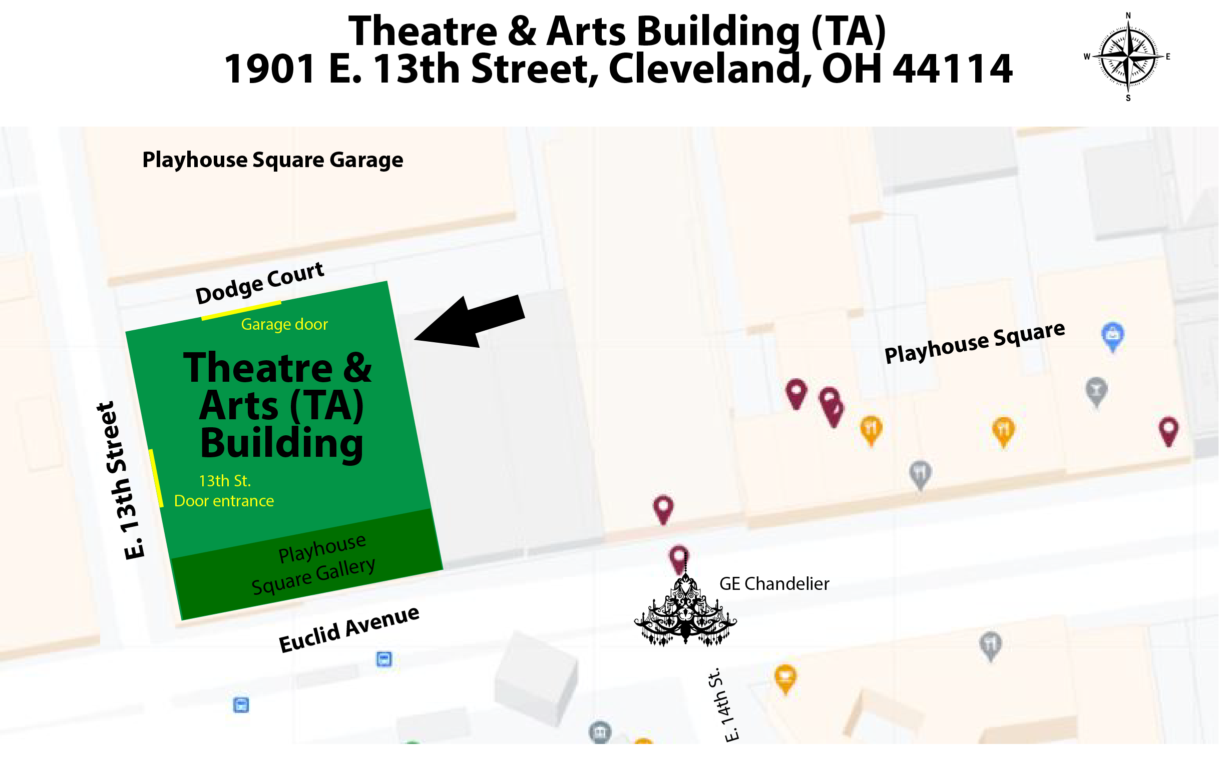 Theatre and Arts Building Location