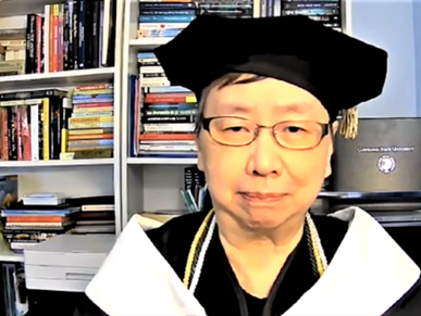 Dr. Lily Ng wearing regalia