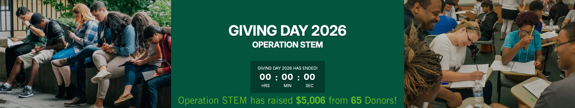 screenshot of OpSTEM's 2026 Giving Day Page