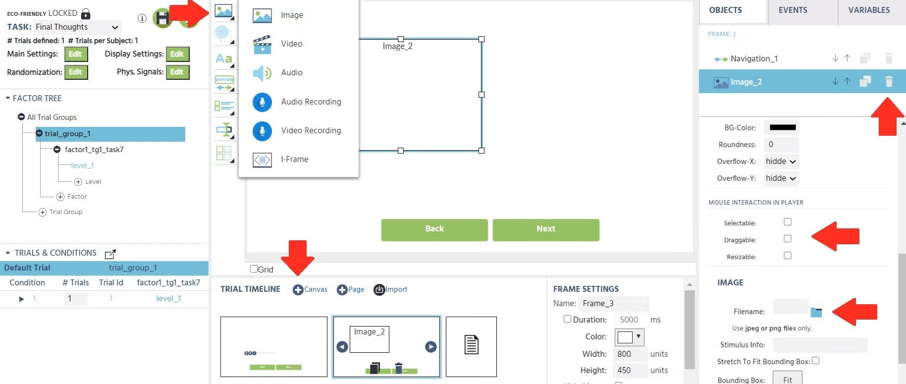 Adding Media page screenshot