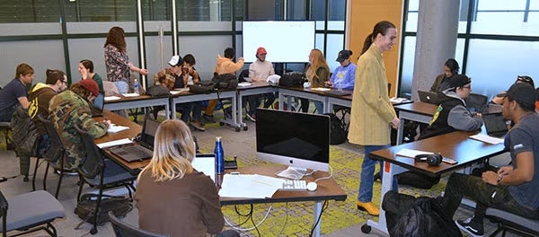 Central Academic corridor being used
