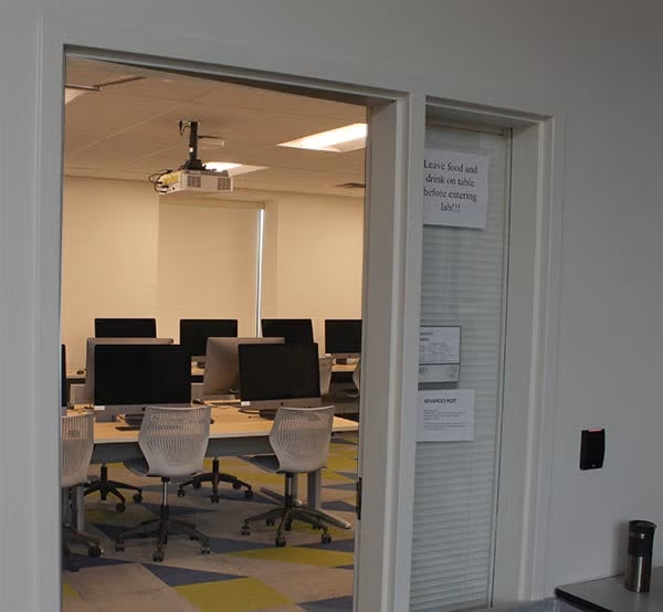 Computer classroom entrance