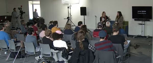 Common Area being used for a interview talk