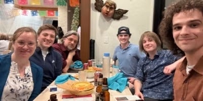 APS Group dining at a table