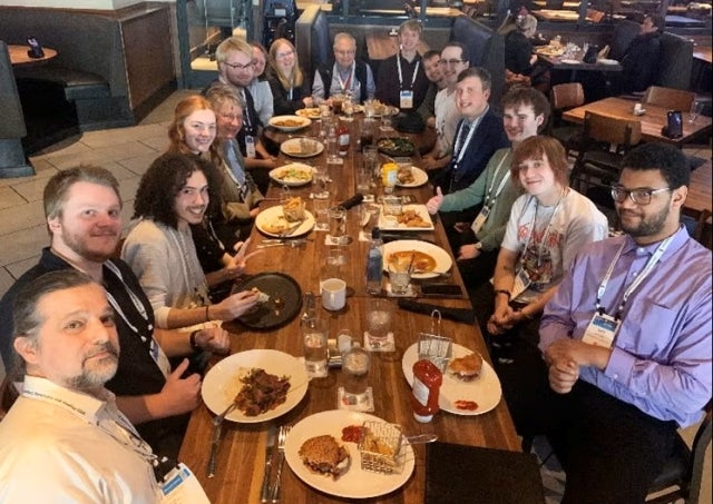 Group picture of students dining.