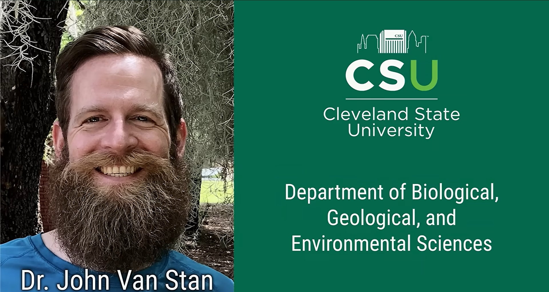 John Van Stan and CSU logo