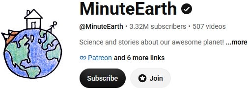 MinuteEarth YouTube channel info