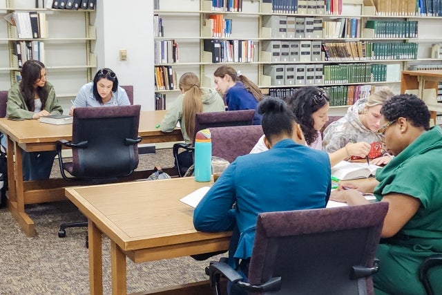 Pre-Law Students Visit Law Library