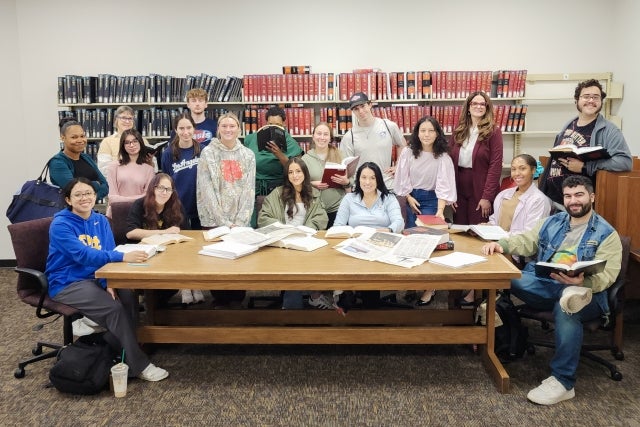 Pre-Law Students Visit Law Library