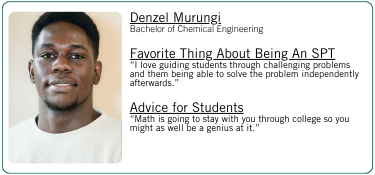 Denzel Murungi's favorite thing about being an SPT and advice for students.