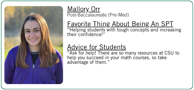 Mallory Orr's favorite thing about being an SPT and advice for students.