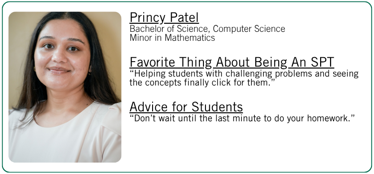 Princy Patel's favorite thing about being an SPT and student advice. 