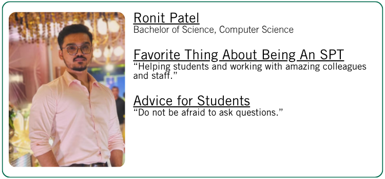 Ronit Patel's favorite thing about being an SPT and student advice. 
