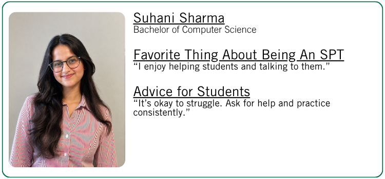 Suhani Sharma's favorite thing about being an SPT and advice for students.