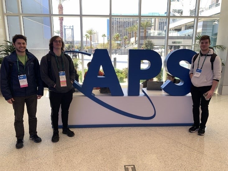 George Tomaras, Collin Douglas, and Patrick Herron at the APS Meeting