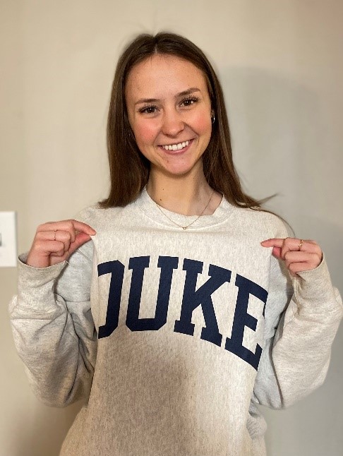 Grace Miller in Duke University Shirt