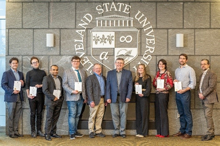 Inductees under CSU Logo