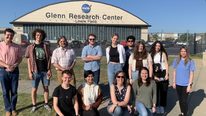 Soft Matter REU (2024) students during the visit of the NASA GRC