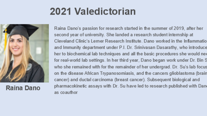 2021 Valedictorian Raina Dano