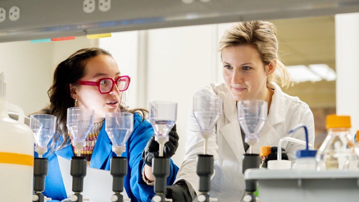 Two females in a lab