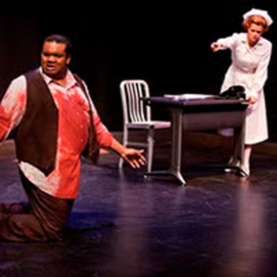 two actors performing