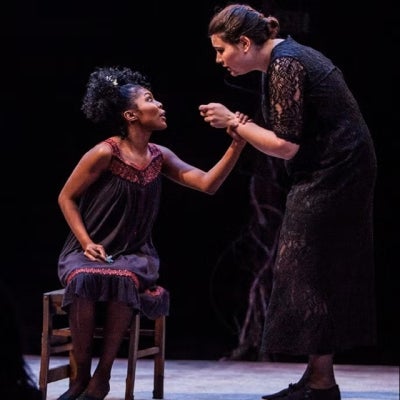 two actors performing