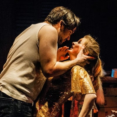 two actors performing