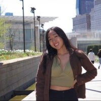 girl standing in city