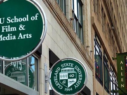 Front Door To The School of Film & Media Arts