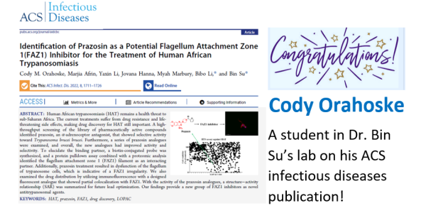 Student Cody Orahoske ACS Publication